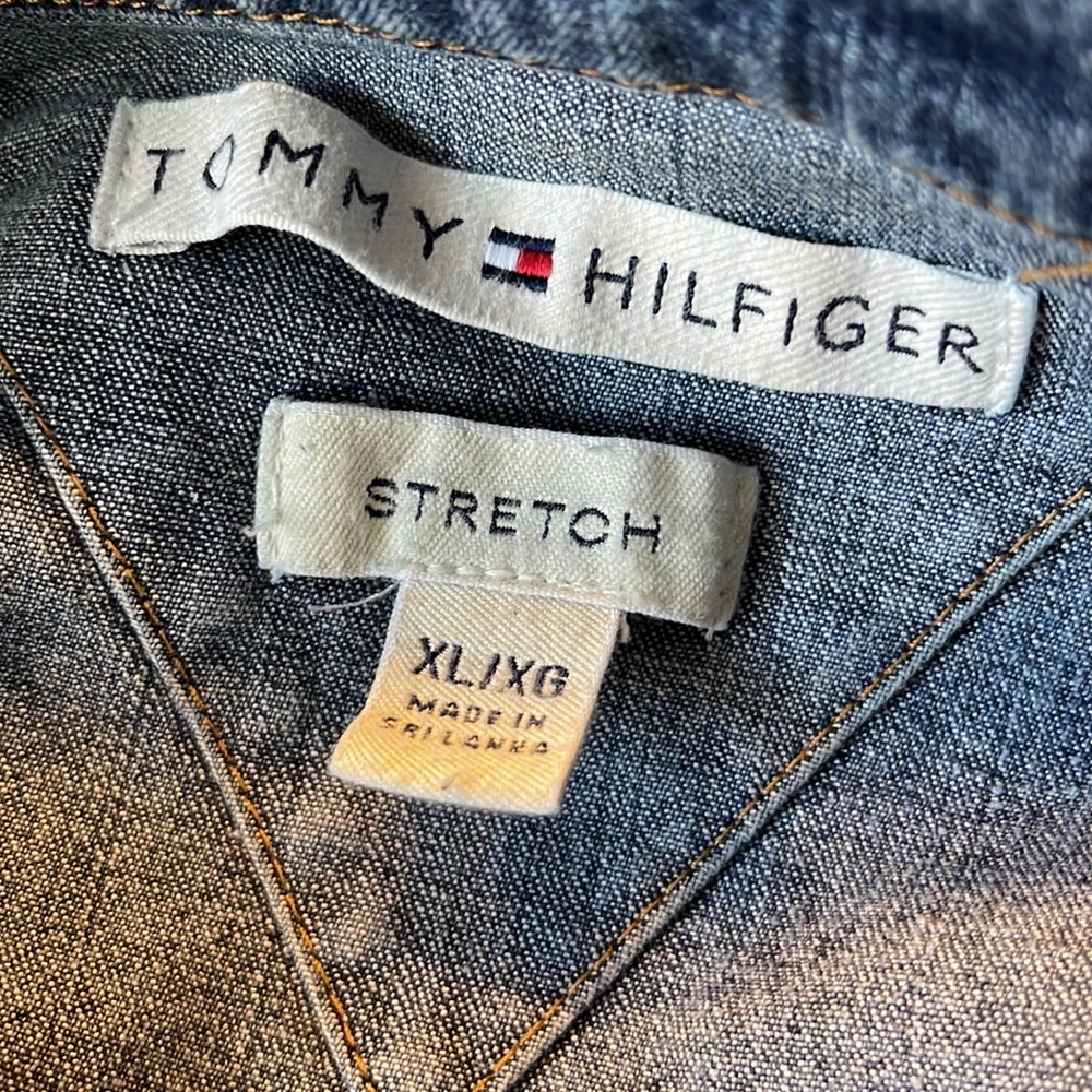 Tommy Hilfiger Vintage Stretch Denim Buttoned Front Blazer/Jacket. - Picture 6 of 14